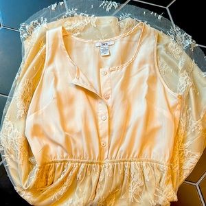 Bar III champagne and lace summer dress